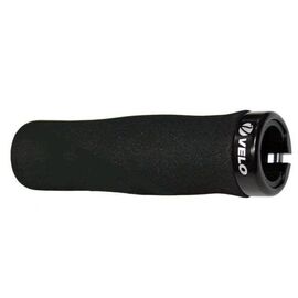 Грипсы велосипедные VELO VLG-864 2AD3, неопрен/гель, с одним грипстопом, с заглушками, 92мм, VLG-864 2AD3, изображение  - НаВелосипеде.рф