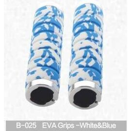 Грипсы велосипедные Kivi, Eva, бело-голубой, B-025, изображение  - НаВелосипеде.рф