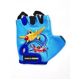 Велоперчатки детские Vinca Sport VG 935 child plane blue, Вариант УТ-00041033: Размер: 3XS, изображение  - НаВелосипеде.рф