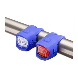 Фонари велосипедные габаритные STELS JY-3204F+JY-3204T, передний и задний, комплект, синие, 560187, изображение  - НаВелосипеде.рф