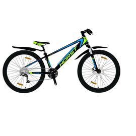 Подростковый велосипед Horst TACTIC 24" 2021, Вариант УТ-00221227: Возраст: 9-13 лет (Рост: 130-150см), Цвет: черный/салатовый/синий, изображение  - НаВелосипеде.рф