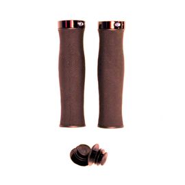 Грипсы велосипедные HORST H217, OneSideLock, 130мм, резина, c 1 фиксатором, эргономичные, коричневые, 00-170555, изображение  - НаВелосипеде.рф