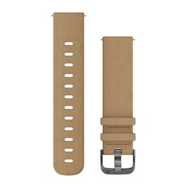 Ремешок сменный для смарт-часов Garmin vivomove HR, Replacement Band,Tan Leather, 010-12691-04, изображение  - НаВелосипеде.рф