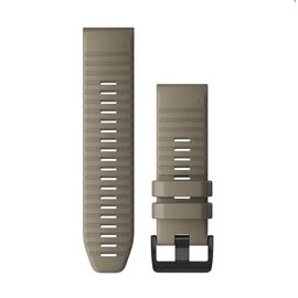 Ремешок сменный для смарт-часов Garmin fenix 6x, 26mm, Silicone, Dark Sandstone, 010-12864-02, изображение  - НаВелосипеде.рф