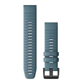 Ремешок сменный для смарт-часов Garmin fenix 6, 22mm, Silicone, Lakeside Blue, 010-12863-03, изображение  - НаВелосипеде.рф