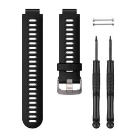 Ремешок сменный для спортивных часов Garmin Forerunner 735, черно-серый, 010-11251-0K, изображение  - НаВелосипеде.рф