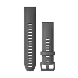 Ремешок сменный для спортивных часов Garmin fenix 6s, 20mm, Silicone, Black, 010-12867-00, изображение  - НаВелосипеде.рф