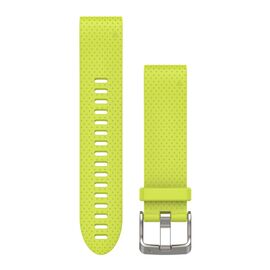 Ремешок сменный для спортивных часов Garmin QuickFit, 20mm, силикон, Amp Yellow (Желтый), 010-12491-13, изображение  - НаВелосипеде.рф