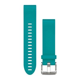 Ремешок сменный для спортивных часов Garmin QuickFit, 20mm, силикон, Turquoise (Бирюзовый), 010-12491-11, изображение  - НаВелосипеде.рф