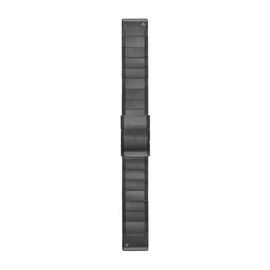 Ремешок сменный для спортивных часов Garmin QuickFit, 22mm, металл, тёмно-серый, 010-12496-06, изображение  - НаВелосипеде.рф