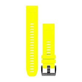 Ремешок сменный для спортивных часов Garmin QuickFit, 22mm, силикон, Amp Yellow (Желтый), 010-12496-02, изображение  - НаВелосипеде.рф