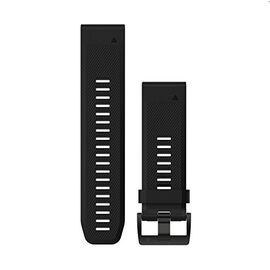 Ремешок сменный для спортивных часов Garmin QuickFit, 26mm, силикон, Black (Черный), 010-12517-00, изображение  - НаВелосипеде.рф