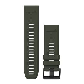 Ремешок сменный для спортивных часов Garmin QuickFit, 26mm, силикон, Moss Green (Серый хаки), 010-12517-03, изображение  - НаВелосипеде.рф