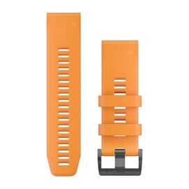 Ремешок сменный для спортивных часов Garmin fenix 5X Plus, 26mm, QuickFit, Silicone, SparkOrange, 010-12741-03, изображение  - НаВелосипеде.рф