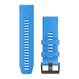 Ремешок сменный для Garmin Fenix 5XPlus, 26mm, Silicone Band, QuickFit, Cyan Blue, 010-12741-02, изображение  - НаВелосипеде.рф