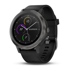 Смарт-часы Garmin vivoactive 3, E. EU, Silicone, Slate, Blk/Blk, 010-01769-12, изображение  - НаВелосипеде.рф