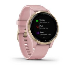 Смарт-часы Garmin vivoactive 4S, GPS, Wi-Fi, E.EU, Dust Rose/Light Gold, 010-02172-33, изображение  - НаВелосипеде.рф