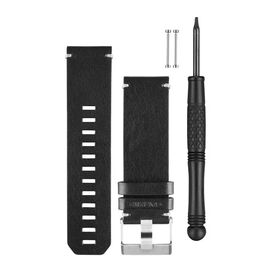 Ремешок сменный для спортивных часов Garmin Fenix 3, кожа, черный, 010-12168-29, изображение  - НаВелосипеде.рф
