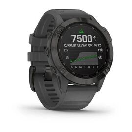 Смарт-часы Garmin fenix 6 Pro Solar, Black with Slate Gray Band, 010-02410-11, изображение  - НаВелосипеде.рф