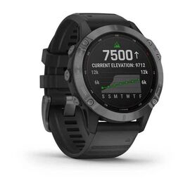 Смарт-часы Garmin fenix 6 Pro Solar, Slate Gray with Black Band, 010-02410-15, изображение  - НаВелосипеде.рф