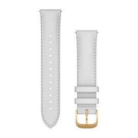 Ремешок для смарт-часов Garmin vivomove Luxe, 20mm, Leather, Gold, White, 010-12924-28, изображение  - НаВелосипеде.рф
