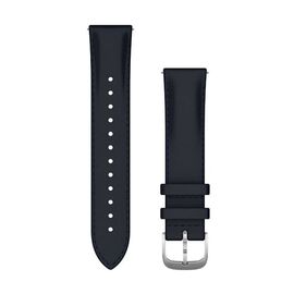 Ремешок для смарт-часов Garmin vivomove Luxe, 20mm, Leather, Silver, Navy, 010-12924-20, изображение  - НаВелосипеде.рф