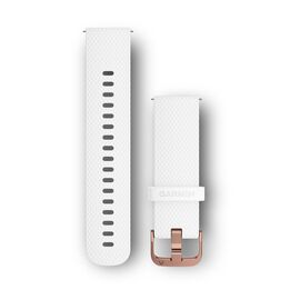 Ремешок сменный для смарт-часов Garmin vivomove HR bands, силикон, white/rose gold, 010-12691-00, изображение  - НаВелосипеде.рф