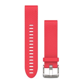 Ремешок сменный для спортивных часов Garmin QuickFit, 20mm, силикон, Azalea Pink (Розовый), 010-12491-14, изображение  - НаВелосипеде.рф