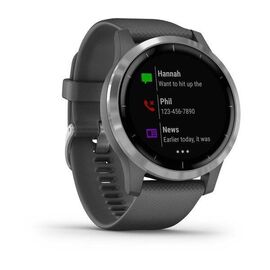 Смарт-часы Garmin vivoactive 4, GPS, Wi-Fi, E.EU, Shadow Gray/Silver, 010-02174-03, изображение  - НаВелосипеде.рф