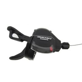 Шифтер велосипедный SHIMANO DEORE SL-M610, левый, 2/3 скорости, триггер, черный, CSL300000136, изображение  - НаВелосипеде.рф