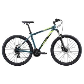 Горный велосипед Welt Ridge 2.0 D 27,5" 2020, Вариант УТ-00201028: Рама: L (Рост: 180-190 см), Цвет: сине-черно-зеленый , изображение  - НаВелосипеде.рф