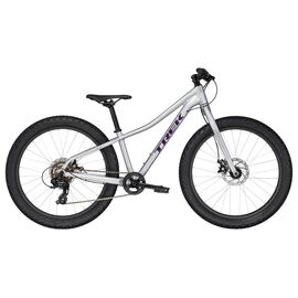 Подростковый велосипед Trek Roscoe 24 KDS 24" 2020, Вариант УТ-00217459: Возраст: 9-13 лет (Рост: 135-150см), Цвет: Quicksilver/Purple Lotus , изображение  - НаВелосипеде.рф