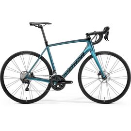 Шоссейный велосипед Merida Scultura Rim 4000 700C 2021, Вариант УТ-00223914: Рама: L(56cm) (Рост: 183-188см), Цвет: Black/Teal-Blue , изображение  - НаВелосипеде.рф