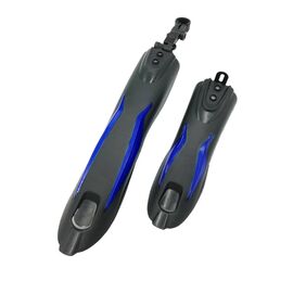 Комплект крыльев Vinca Sport 20"-26", материал пластик, черный с синими вставками,HN 10-1 black/blue, изображение  - НаВелосипеде.рф