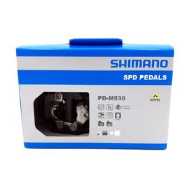 Педали для велосипеда Shimano M530, SPD, с шипами, цвет черный EPDM530, изображение  - НаВелосипеде.рф