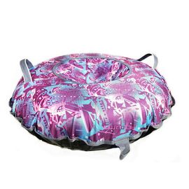 Санки надувные "Ватрушка", 100 см, принт "Revolution Pink", КСНВ10037, изображение  - НаВелосипеде.рф