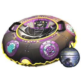 Санки надувные с сумкой "Ватрушка", 100 см, принт "Летающая тарелка", КСНВ100-ЛЕТТ, изображение  - НаВелосипеде.рф