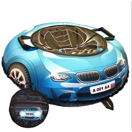 Санки надувные с сумкой "Ватрушка", 100 см , принт "Супер кар БМВ", КСНВ100-БМВ, изображение  - НаВелосипеде.рф