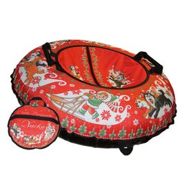 Санки надувные с сумкой "Ватрушка", 100 см, принт "Хаски", КСНВ100-ХАС, изображение  - НаВелосипеде.рф