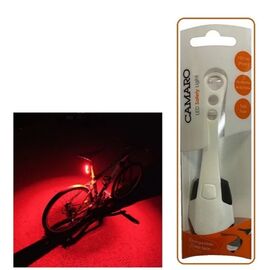 Фонарь велосипедный GUEE CAMARO, задний, 4 Super LED Ligh, водонепроницаемый, блистер, белый/черный, GU-SLA2-RA1-WH, изображение  - НаВелосипеде.рф