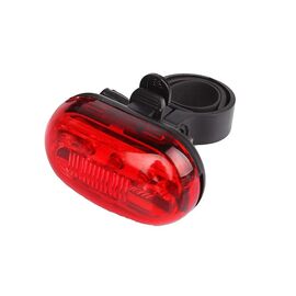 Фонарь велосипедный задний JING YI JY-603T-G, 5 LED, 3 режима работы, черный/красный, RNVJY603TG01, изображение  - НаВелосипеде.рф