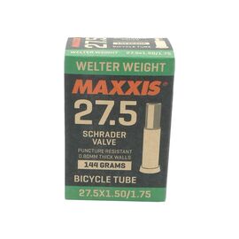 Камера Maxxis Welter Weight, 27.5x1.50/1.75, авто ниппель, черный, IB75071100, изображение  - НаВелосипеде.рф