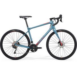 Циклокроссовый велосипед Merida Silex 4000 700C 2021, Вариант УТ-00223923: Рама: XL(56cm) (Рост: >191см), Цвет: MattTeal-Blue/GlossyRed, изображение  - НаВелосипеде.рф