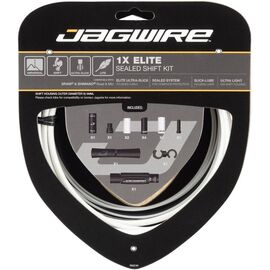 Велосипедный набор рубашек и тросиков переключения JAGWIRE Elite Sealed Shift Kit 2X, белый, SCK001, изображение  - НаВелосипеде.рф