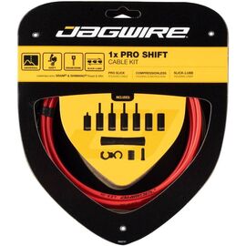 Велосипедный набор рубашек и тросиков переключения JAGWIRE Pro Shift Kit 1X, красный, PCK554, изображение  - НаВелосипеде.рф