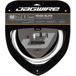 Велосипедный набор рубашек и тросиков тормоза JAGWIRE Road Elite Sealed Brake Kit, белый, SCK051, изображение  - НаВелосипеде.рф