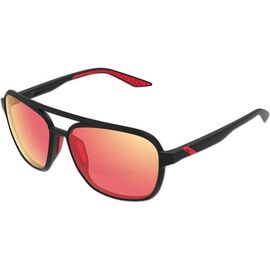 Очки велосипедные 100% Kasia Aviator Round Soft Tact черные, HIPER красные зеркальные линзы,61042-100-43, изображение  - НаВелосипеде.рф