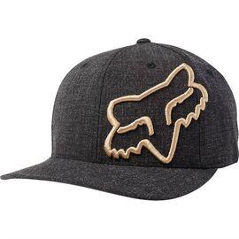Бейсболка велосипедная FOX Clouded Flexfit Black/Gold, 21974-595-L/XL, Вариант УТ-00229521: Размер: L/XL, изображение  - НаВелосипеде.рф