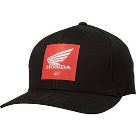 Бейсболка велосипедная FOX Honda Flexfit Hat Black, 2020, 26028-001, Вариант УТ-00229538: Размер: L/XL, изображение  - НаВелосипеде.рф