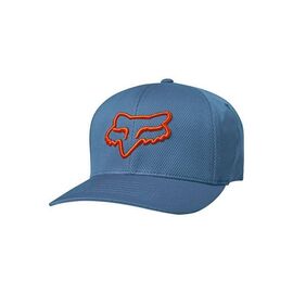 Бейсболка велосипедная FOX Lithotype Flexfit Hat Blue Steel, 2020, 21976-305, Вариант УТ-00229549: Размер: L/XL , изображение  - НаВелосипеде.рф